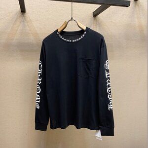 Chrome Hearts Neck Logo Long Sleeve Tee - Black